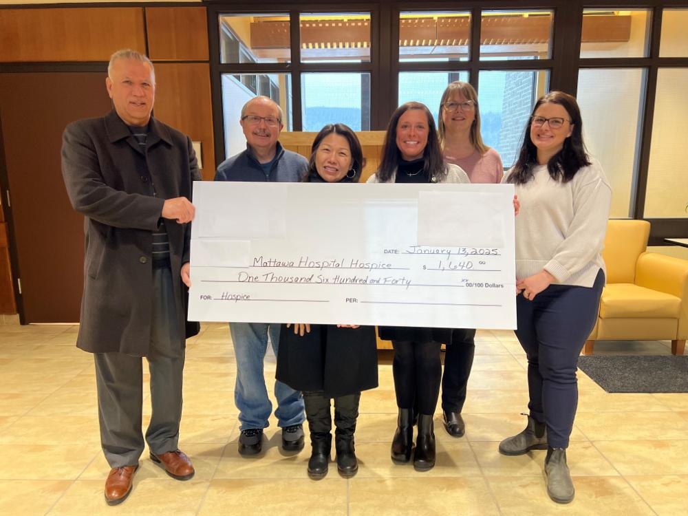 $1,640 – Donation towards Mattawa Hospital Hospice – January 2025 $1,640 – Donation towards Mattawa Hospital Hospice – January 2025