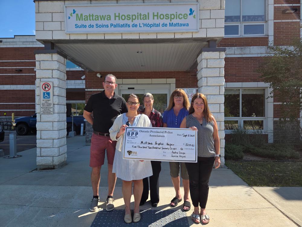 Ontario Provincial Police Association – $5,277 Donation towards Hospice – Sept 2025 Ontario Provincial Police Association – $5,277 Donation towards Hospice – Sept 2025